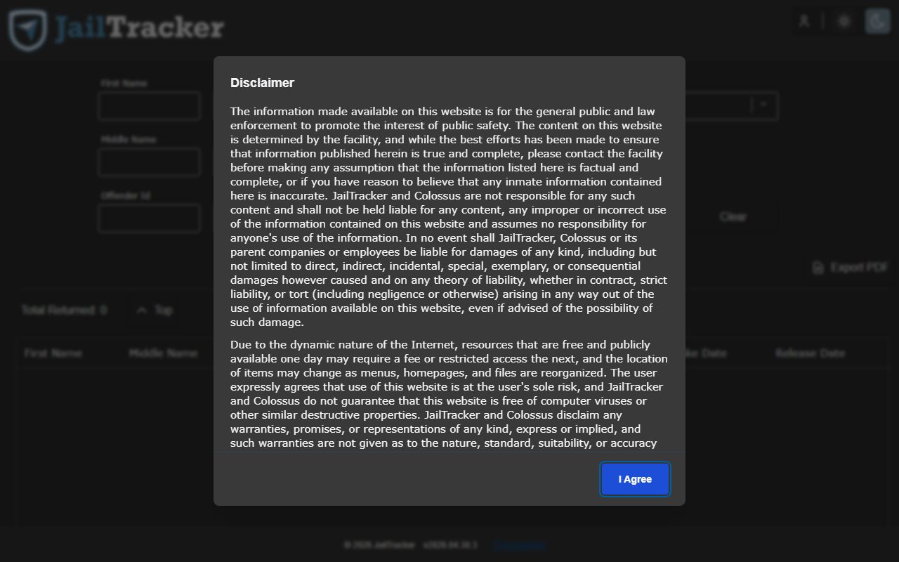Kenton County inmate records JailTracker roster search interface