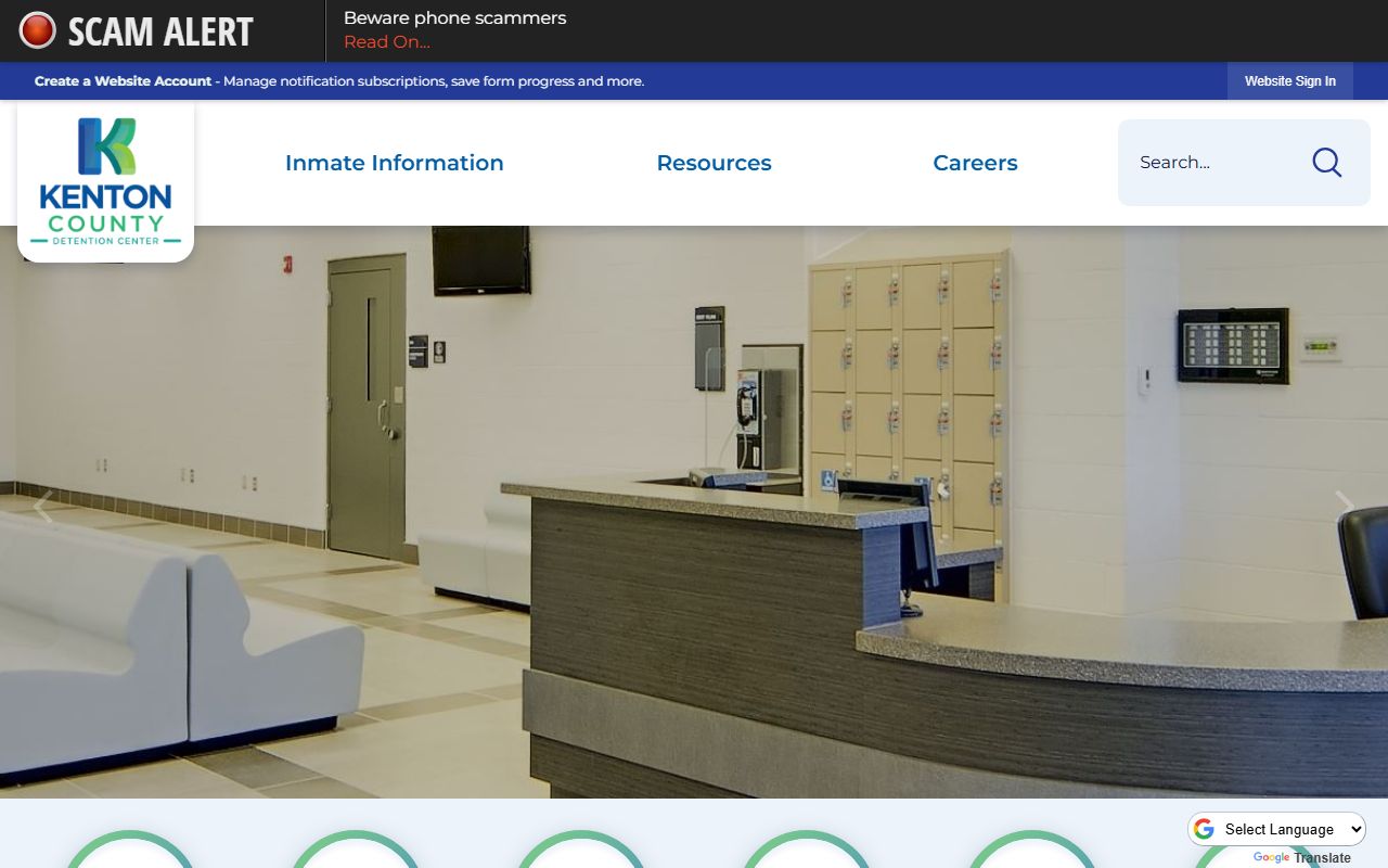 Kenton County Detention Center inmate information homepage